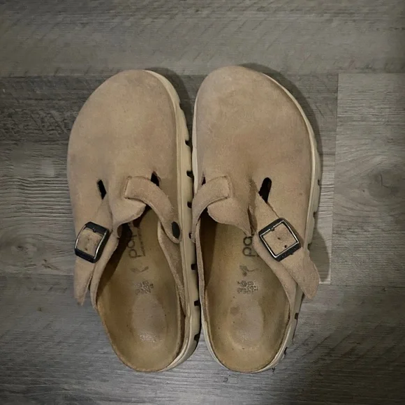 Papillio Birkenstock Cream Sole Clogs - Picture 1 of 7